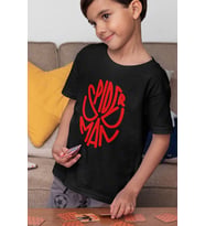 Unisex Spider-Man Maske Baskılı Film Çocuk Tişört (1-12 YAŞ)