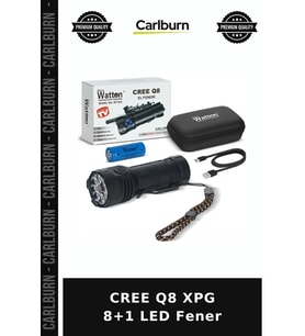 CREE Q8 XPG 8+1 LED Fener Araç Feneri Teknik Lamba Kamp Malzemesi