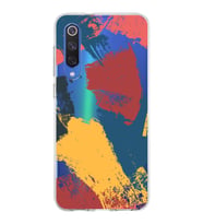Xiaomi Mi 9 Se Uyumlu Kapak Brushstroke Tasarımlı Şeffaf Silikon Kılıf