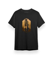 The Last Of Us Ellie Joel Orange Amblem Siyah Kısa kol Erkek Tshirt