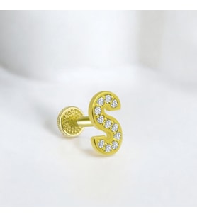 Glorria Altın S Harfi Tragus Piercing