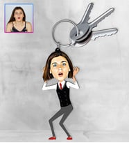 Kişiye Özel Karikatür Tasarım Anahtarlık 97294