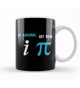 Be Rational Get Real Funny Math Joke Stats Pun Kupa Bardak Porselen