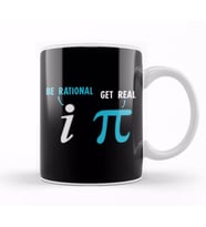 Be Rational Get Real Funny Math Joke Stats Pun Kupa Bardak Porselen