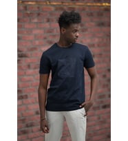 Slim Fit Pamuklu Önü Baskılı Sıfır Yaka T-Shirt