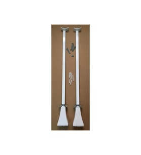 Panel Radyatör Ayağı / Yer Konsolu 60 cm Yere Sabitleme Beyaz 1 Çift (2 Adet)