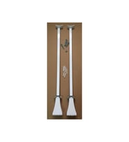 Panel Radyatör Ayağı / Yer Konsolu 60 cm Yere Sabitleme Beyaz 1 Çift (2 Adet)