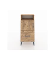 Arges Komodin 2 Raflı Tek Çekmeceli 2 Kapaklı 44x30x96 Çam-Çam