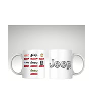 Applucky JEEP Logo Tarihçesi Baskı Kupa Bardak (Beyaz)