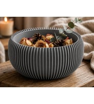 3D Baskı Modern Dekoratif Meyvelik Kase - Minimal Meyve Sepeti, Çok Amaçlı Masa ve Mutfak Düzenleyici-Gri