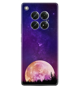 Infinix Zero 40 5G Kılıf Boutique Baskılı Resimli Mor Ay Pcode -025