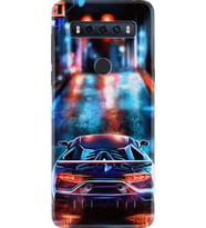 TCL 10 SE Kılıf Silikon Desen Neon Cars 1724