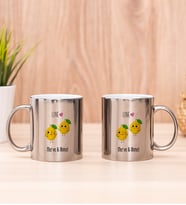 Kişiye Özel Sevimli Limonlar İkili Silver Kupa Bardak