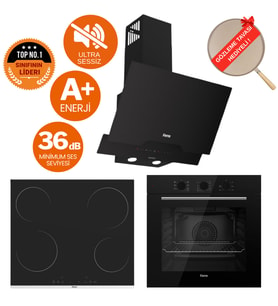 Ferre NEO Ultra Sessiz Vitroseramik Elektrikli Ankastre Set (D063-SA + MS 261+ QBL62CS  )