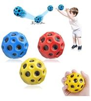NPratik Yükseğe Zıplayan Delikli Bouncer Ball Space Ball Süper Uzay Topu 1 Adet Ay Top Moon Ball