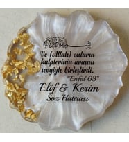 Epoksi Magnet Söz Nişan Nikah Kına Düğün Hediyeliği Kuran Hatırası Sünnet Mevlüt (Altın)
