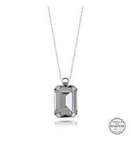 Swarovski Crystal Taşlı Baget Gümüş Kadın Kolye