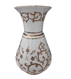 Kütahya Porselen Kandil 20 cm Vazo Dekor No:3678 B.Altın 