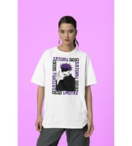Satoru Gojo Baskılı Unisex Tişört, Oversize Anime Karakter Tişört