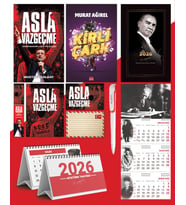 Asla Vazgeçme - Ayraç - Kartpostal - Poster - Kirli çark -  2026 Ajanda Gazi Paşa - İmza Duvar Takvimi - Masa Takvimi