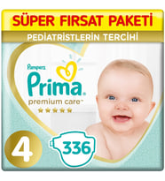 Prima Premium Care 4 Beden Bebek Bezi 84x4 336 Adet