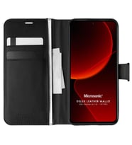 Microsonic Xiaomi Mi 13T Pro Kılıf Delux Leather Wallet Siyah (Siyah)