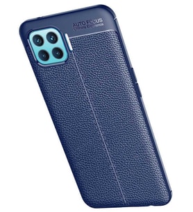 Oppo Reno 4 Lite Kılıf Pu-Deri Leather-Pu Serisi Protected Case (Lacivert)