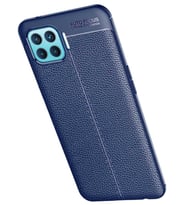 Oppo Reno 4 Lite Kılıf Pu-Deri Leather-Pu Serisi Protected Case (Lacivert)