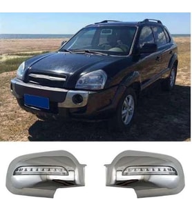 Hyundai Tucson Uyumlu 2004 2014 Ayna Kapağı ABS Krom LED Parça