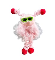 Caş Dekorasyon Pembe Renk Canavar Figürlü Gözlüklü Peluş Simit Toka (Pembe)
