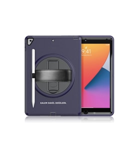 Apple İpad 10.2 (7.nesil) Kılıf Hand Strap Tablet Kılıfı - Lacivert