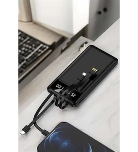 20.000 Mah Lcd Ekran Usb Lightning Type-C Uyumlu İos Android