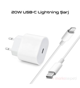 Markasepeti Orijinal CH21 Lightning Şarj Aleti Seti 20W