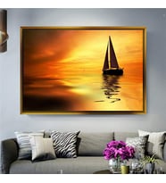 Altın Çerçeveli dekoratif tablo l1857 (Gold)