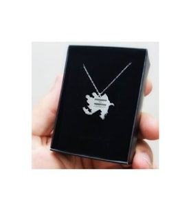Gökdeniz 925 Azerbaycan Haritası Gümüş Hediyelik Unisex Kolye 