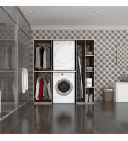 Kenzlife çamaşır-kurutma makinesi dolabı ve giysi dolabı cevheri sağ cvz 180*170*60  banyo (Beyaz)