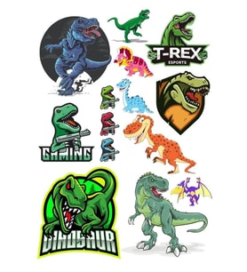 Dinazor Sticker Set-1 14 Parça Telefon, Tablet, Defter, Laptop Sticker