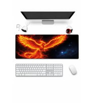 SonicTouch Klavye Mousepad 32x70cm Dikişsiz Sıvı Geçirmez Kaymaz Taban Küllerden Yükseliş Anka Kuşu