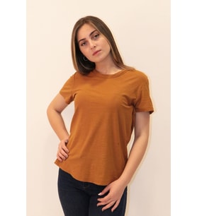 Rich Kadın Organik Bisiklet Yaka T-shirt %100 Pamuk Tişört