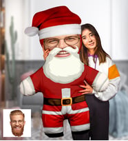 eJOYA Noel Baba Peluş Oyuncak 100x80 cm 110653 (Kırmızı)