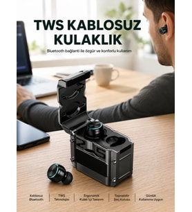 Northcity Yeni Nesil Suya Dayanıklı Bluetooth Kulaklık – Ergonomik Spor Kulaklığı, Dokunmatik Kontrollü