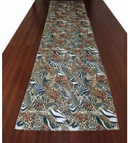 Alkanhomes Leopar Desenli Dijital Baskılı Dekoratif Runner