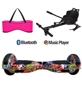 Citymate Elektrikli Kaykay Hoverboard Akıllı Denge 6.5 Inch + HoverKart + Çanta EXTREM PAKET D11
