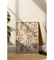 Çerçeveli Tablo Dekorasyon Ev Dekoru Konsept  Hediyelik Modern Tekli Ahşap Çerçeve (Natural)