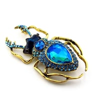 Büyük Boy Mısır Tesbih Böceği Khepri Zirkon Taş Rozet Broş RZ133