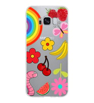 PrintiFy Samsung Galaxy S8 ile Uyumlu 1mm Slim Fit Water Color 5 Baskılı Şeffaf  Kılıf