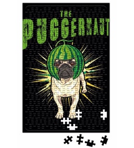 Pug Dog Puggernaut Life Funny Gift Puzzle 240 Parça Yapboz