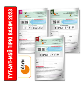 2023 TYT-AYT-MSÜ ÖSYM Çıkmış Soru Tıpkı Basım Türkiye Geneli Dijital Çözümlü 3lü