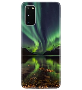Samsung A02S A03S A10 A12 A13 A21S A22 Kılıf Desenli Silikon Kuzey Işıkları 1327