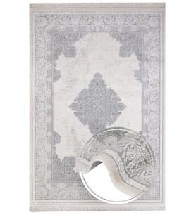 Makine Kaymaz Yıkanabilir Beyaz Eskitme Salon Halısı Mutfak Halısı Koridor Halısı Yolluk 6152A